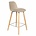 Zuiver Bar chair Albert Kuip counter taupe brown plastic wood 45x47,5x89cm