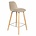 Zuiver Tabouret Albert Kuip compteur taupe bois plastique brun 45x47,5x89cm
