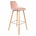 Zuiver Bar chair Albert Kuip pink plastic wood 50x48x99cm