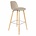 Zuiver Tabouret Albert Kuip taupe brun bois plastique 50x48x99cm