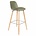 Zuiver Bar chair Albert Kuip green plastic wood 50x48x99cm