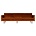 BePureHome 3-personers sofa Rodeo rust appelsin fløjl fløjl 85x277x86cm