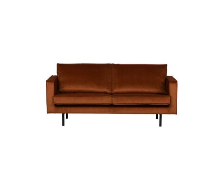 BePureHome Bank Rodeo 2.5-sæders rust appelsin fløjl fløjl 190x86x85cm