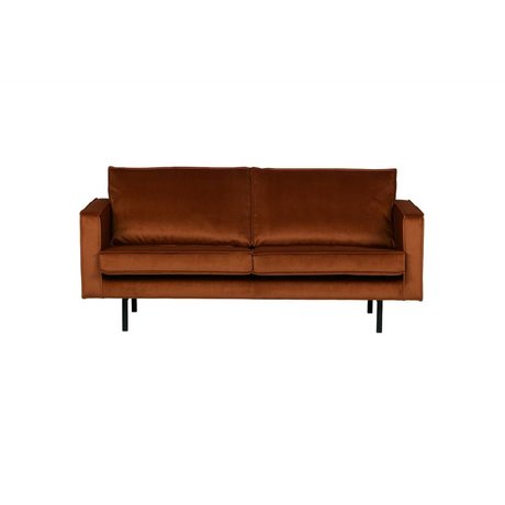 BePureHome Bank Rodeo 2.5-sæders rust appelsin fløjl fløjl 190x86x85cm