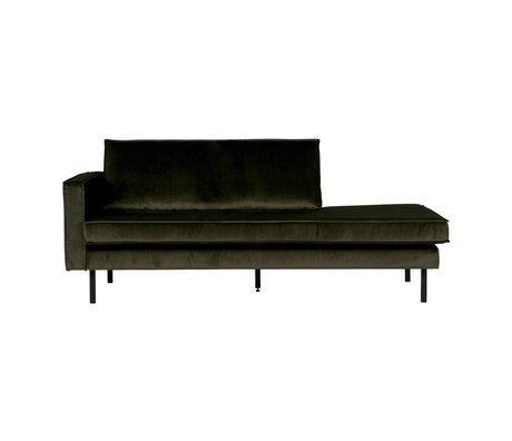 BePureHome Bank Daybed Grün Hunter links grüner Samt Samt 90x216x90cm