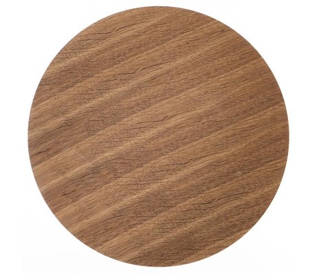 Ferm Living Panneau de bois pour panier métallique placage de chêne, brun, Ø 60 cm