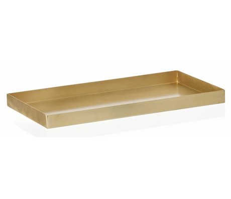 Ferm Living Tray 'BRASS TRAY' made of brass, 15x30x2cm