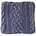 HK-living Pillows handknotted stonewash, blue, 50x50cm