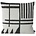 Ferm Living Almohadas Kilim Negro Lines, negro / gris, 50x50cm
