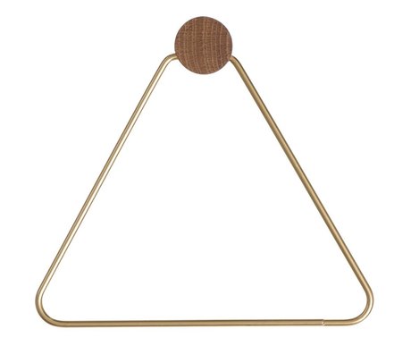 Ferm Living Supporto di carta igienica in ottone, colore oro, 17x5x15cm