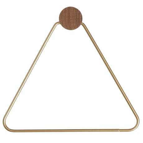 Ferm Living Supporto di carta igienica in ottone, colore oro, 17x5x15cm