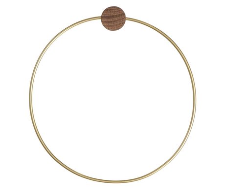 Ferm Living Brass towel ring, gold colored, Ø20,5cm