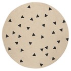 Ferm Living Carpet Triangle round, natural brown / black, Ø100cm