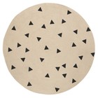 Ferm Living Moquette Triangolo rotondo, marrone naturale / nero, Ø100cm