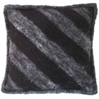 HK-living Cojín de lana, negro / gris, 50x50cm