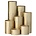Ferm Living Pen Holder Brass, gold, 15x13cm