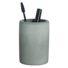 Housedoctor Toothbrush holder of cement, gray, Ø7,6x11,3cm