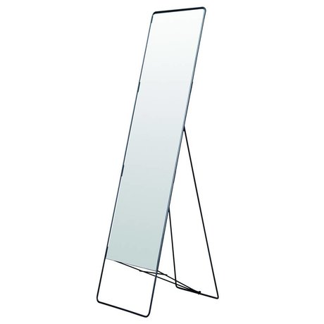 Housedoctor Spiegel stehend Chiq aus Metall, schwarz, 45x175cm