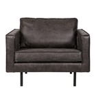 BePureHome Lænestol Rodeo sort læder 105x86x85cm