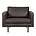 BePureHome Armchair Rodeo black leather 105x86x85cm