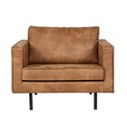 BePureHome Sessel Rodeo cognac braun leder 105x86x85cm