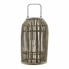 Housedoctor Lantern Ova nature Rotan glass metal Ø25x42cm