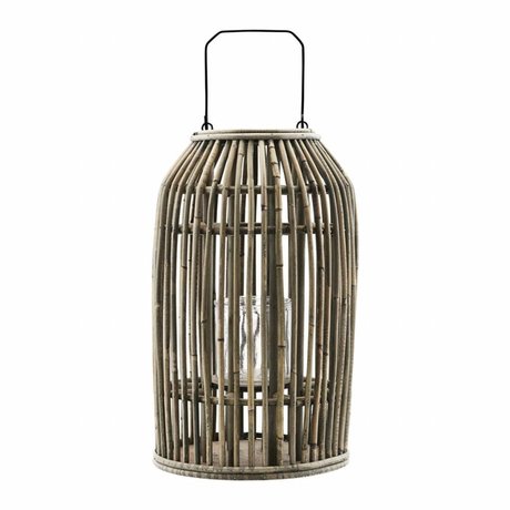 Housedoctor nature lumière Ova Rotan métal verre Ø25x42cm