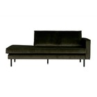 BePureHome Bank Daybed Green Hunter right green Velvet velvet 203x86x85cm