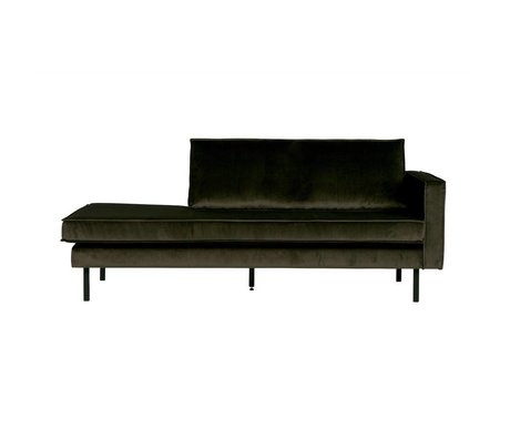 BePureHome daybed Banca Verde cacciatore di velluto verde a destra Velvet 203x86x85cm