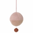 Ferm Living Mobile with music knitted cotton ball pink Ø10cm