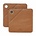 Housedoctor Potholders 2 pieces brown leather 20.5x20.5cm