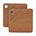 Housedoctor Potholders 2 pieces brown leather 20.5x20.5cm