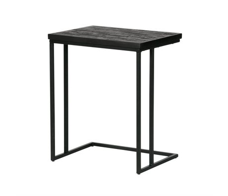 BePureHome Table Partage U en bois noir 55x45x35cm