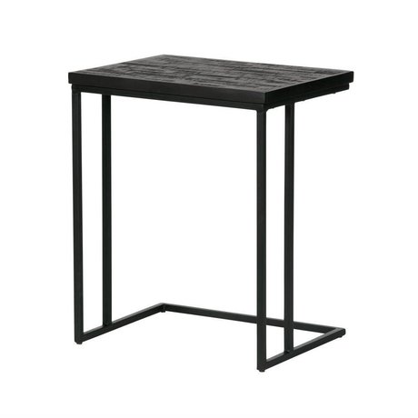BePureHome tavolo Condivisione di ferro di cavallo di legno 55x45x35cm nero