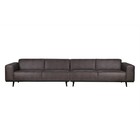 BePureHome Sofa Statement 4-seater gray eco-leather 77x372x93cm