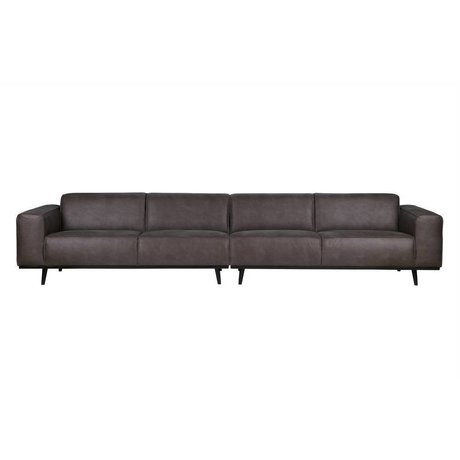 BePureHome Sofa Statement 4-sæders grå øko-læder 77x372x93cm