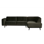 BePureHome Sofa Statement corner sofa right warm velvet 77x274x210cm