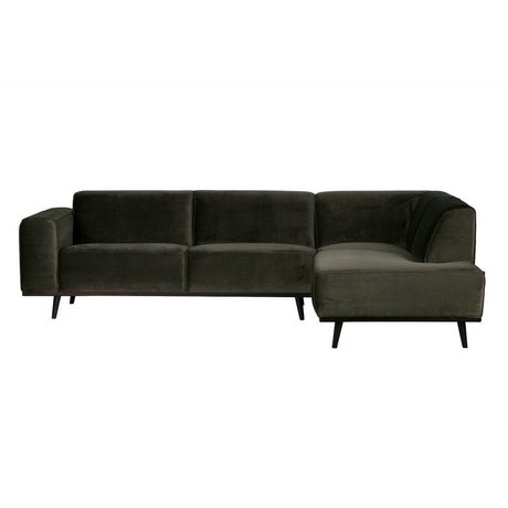 BePureHome Sofa Statement corner sofa right warm velvet 77x274x210cm