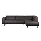 BePureHome Sofa Statement corner sofa right gray eco-leather 77x274x210cm
