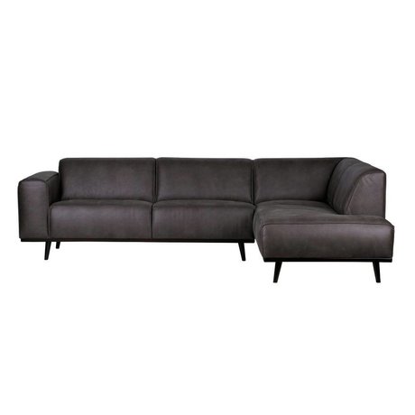 BePureHome Sofa Statement Ecksofa rechts grau Eco-Leder 77x274x210cm