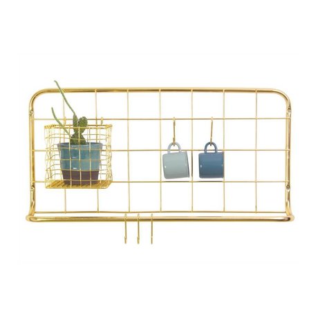 pt, Kitchen shelf golden iron 60x30x5cm