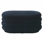 Ferm Living Puff mørk blå sammet 90x40x42cm