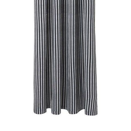 Ferm Living Cortina de ducha Chambray gris a rayas de algodón 160x205cm