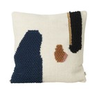Ferm Living Throw Pillow Loop Mount Toile de laine multicolore 50x50cm