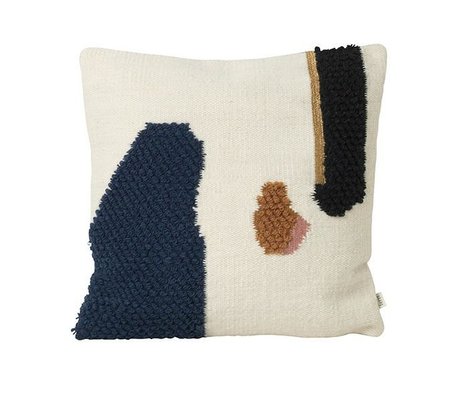 Ferm Living Throw Pillow Loop Mount Multicolor Uld lærred 50x50cm