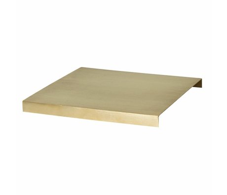 Ferm Living Tray for Plant Box gold metal 26x26x2.5cm