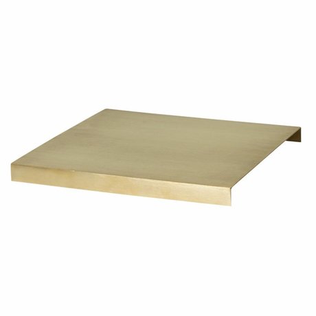 Ferm Living Plateau pour Plant Box métal doré 26x26x2.5cm