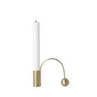 Ferm Living Candelabro balance dorado metal 12.5x9x2.6cm