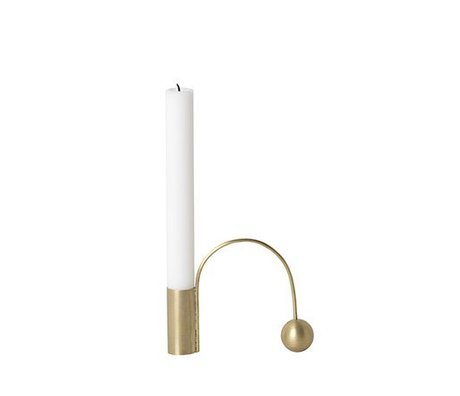 Ferm Living Bilancia candlestick in metallo dorato 12,5x9x2,6cm