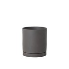 Ferm Living Maceta Sekki gris cerámica grande Ø15,7x17,7cm